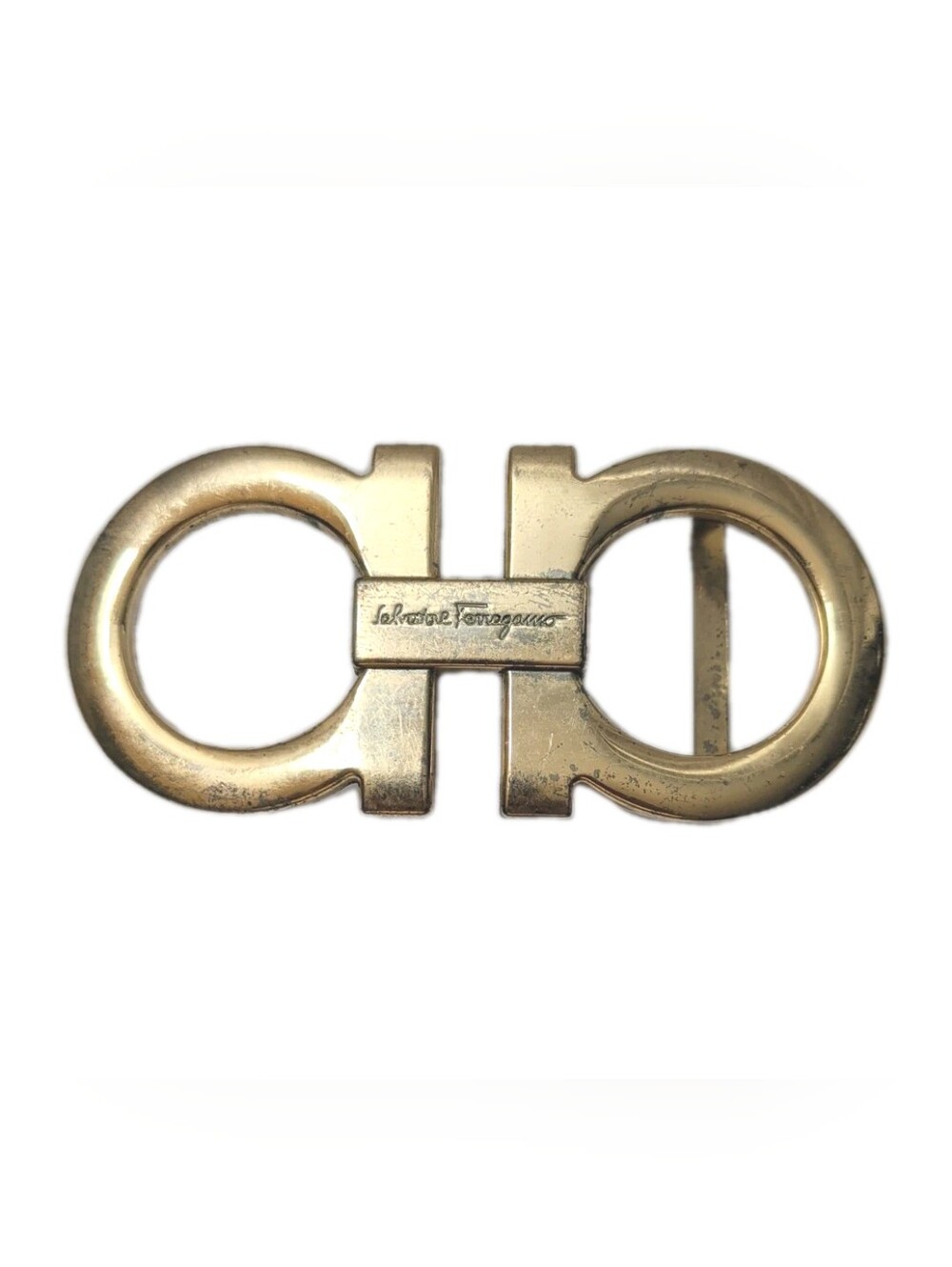 Salvatore Ferragamo Gold Gancini Belt Buckle Made In Italy